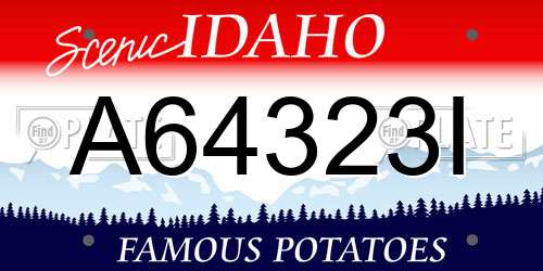 A64323I Idaho License Plate