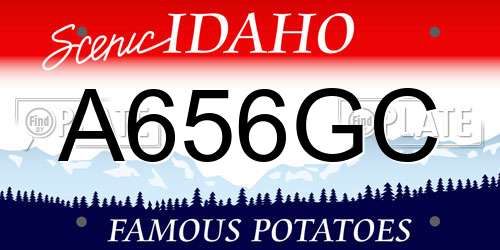 A656GC Idaho License Plate