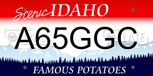 A65GGC Idaho License Plate