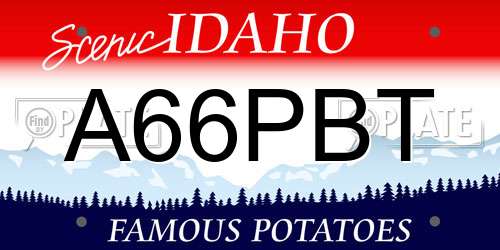 A66PBT Idaho License Plate