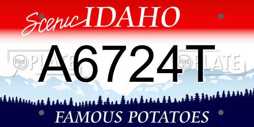 A6724T Idaho License Plate