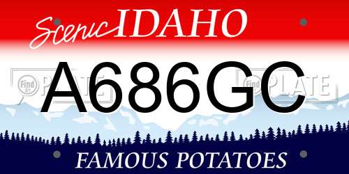 A686GC Idaho License Plate
