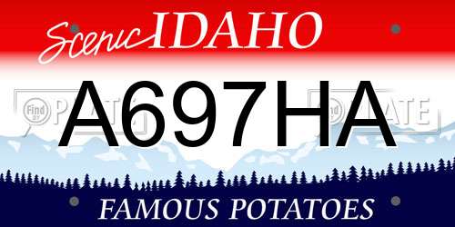 A697HA Idaho License Plate