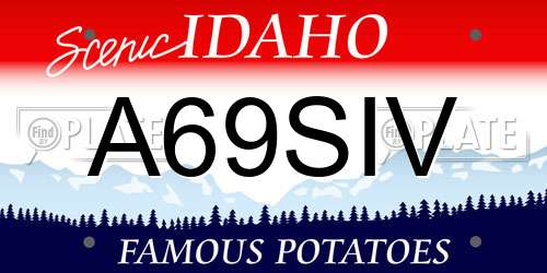 A69SIV Idaho License Plate