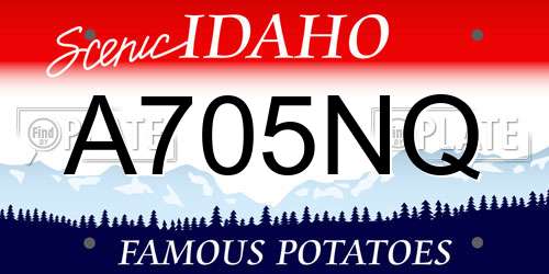 A705NQ Idaho License Plate