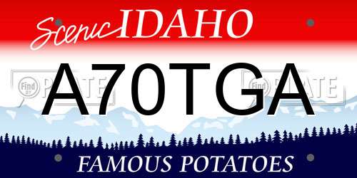 A70TGA Idaho License Plate
