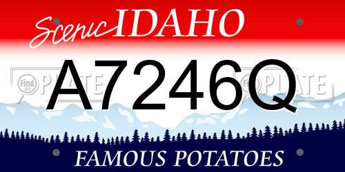 A7246Q Idaho License Plate