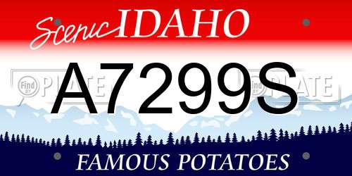 A7299S Idaho License Plate