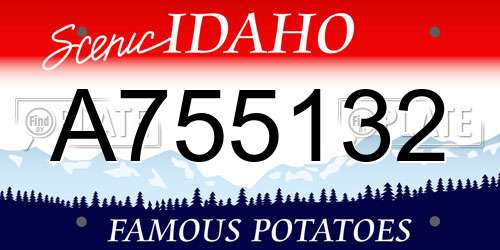 A755132 Idaho License Plate