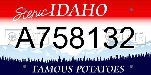 A758132 Idaho License Plate