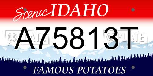 A75813T Idaho License Plate