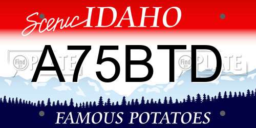 A75BTD Idaho License Plate