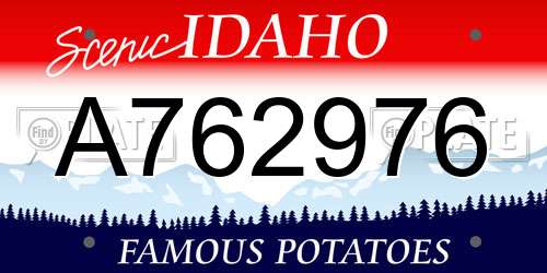 A762976 Idaho License Plate