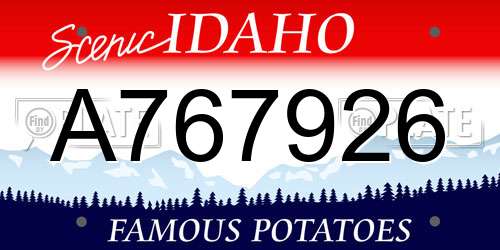 A767926 Idaho License Plate
