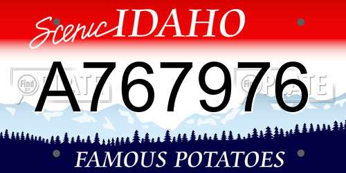 A767976 Idaho License Plate