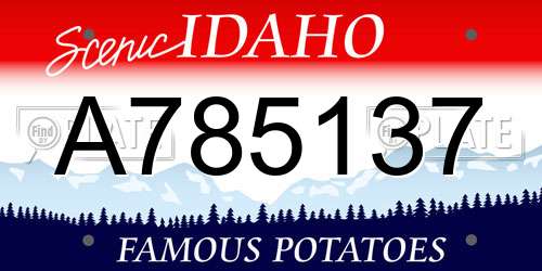 A785137 Idaho License Plate