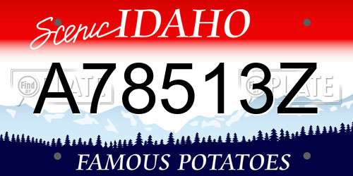 A78513Z Idaho License Plate