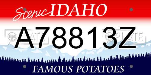 A78813Z Idaho License Plate