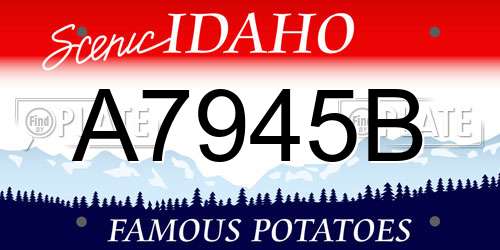 A7945B Idaho License Plate