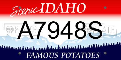 A7948S Idaho License Plate