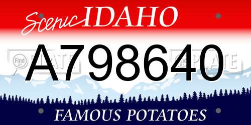 A798640 Idaho License Plate