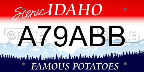 A79ABB Idaho License Plate