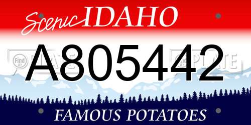 A805442 Idaho License Plate