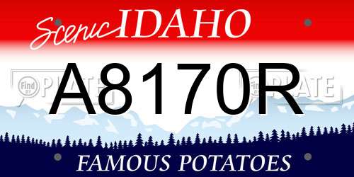 A8170R Idaho License Plate