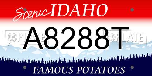 A8288T Idaho License Plate