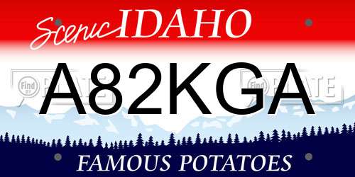 A82KGA Idaho License Plate