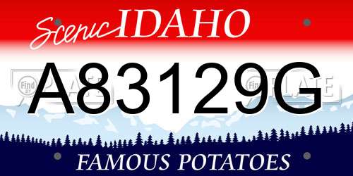A83129G Idaho License Plate