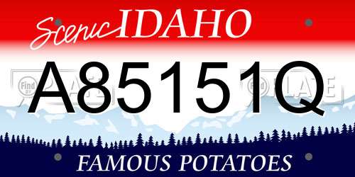 A85151Q Idaho License Plate