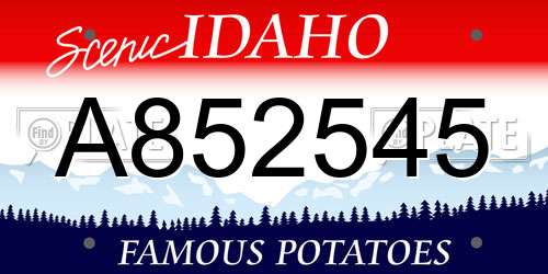 A852545 Idaho License Plate