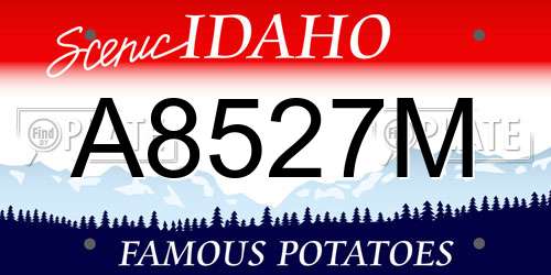 A8527M Idaho License Plate