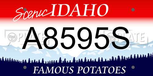 A8595S Idaho License Plate