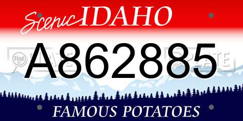 A862885 Idaho License Plate