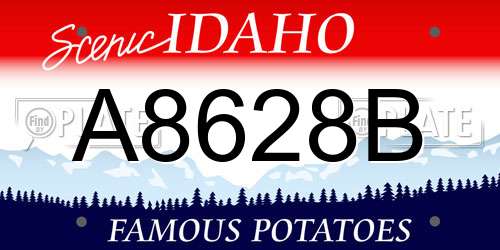 A8628B Idaho License Plate