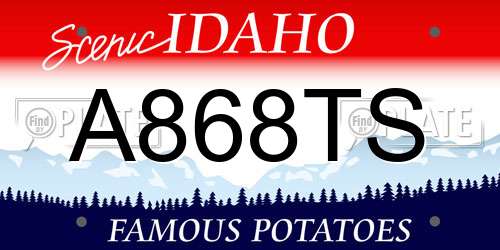 A868TS Idaho License Plate