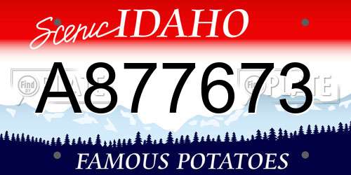 A877673 Idaho License Plate