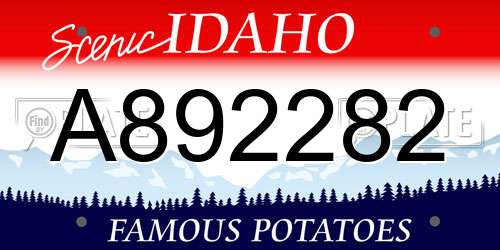 A892282 Idaho License Plate