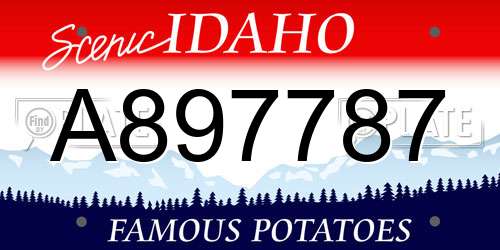 A897787 Idaho License Plate