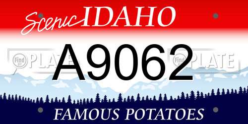 A9062 Idaho License Plate