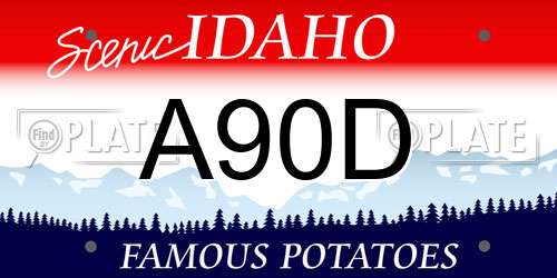A90D Idaho License Plate
