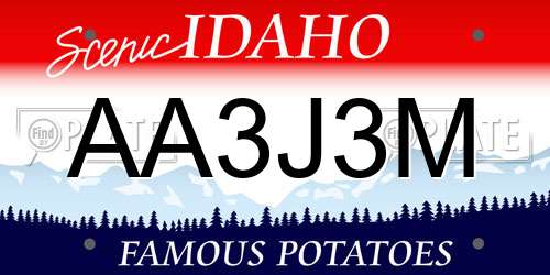 AA3J3M Idaho License Plate
