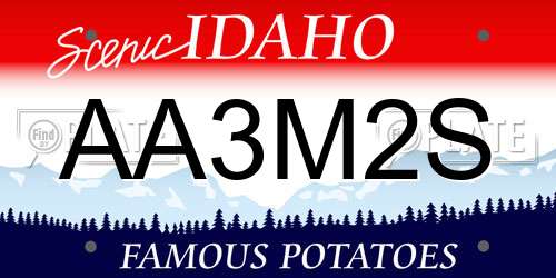 AA3M2S Idaho License Plate