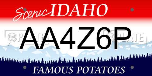 AA4Z6P Idaho License Plate