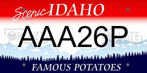 AAA26P Idaho License Plate