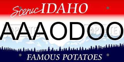 AAAODOO Idaho License Plate