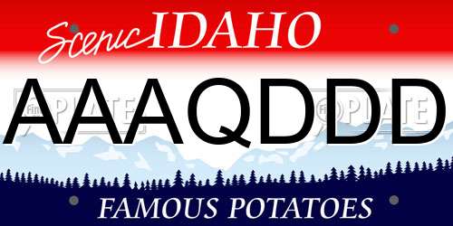 AAAQDDD Idaho License Plate