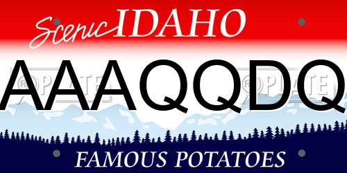 AAAQQDQ Idaho License Plate